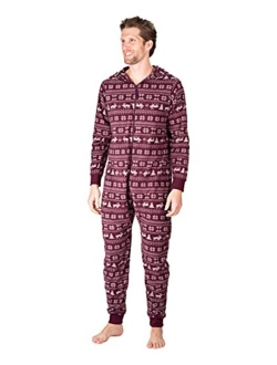 SLEEPHERO Adult Onesie Mens Christmas Onesie Cozy Novelty Onesie Christmas Pajamas Holiday Onsie Adult Pajamas for Men