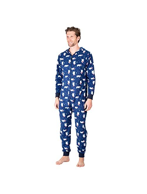 SLEEPHERO Adult Onesie Mens Christmas Onesie Cozy Novelty Onesie Christmas Pajamas Holiday Onsie Adult Pajamas for Men