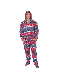 Costume Agent Ugly Christmas Lazy Pajama Suit with Hood