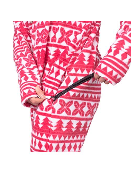 Costume Agent Ugly Christmas Lazy Pajama Suit with Hood