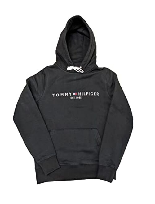 Tommy Hilfiger Men's Fleece Lined Logo Hoodie Black