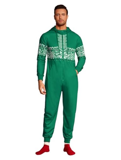 COOFANDY Mens Hooded Jumpsuit Full Zip Onesie Rompers One Piece Overalls Lightweight Tracksuit with Pockets