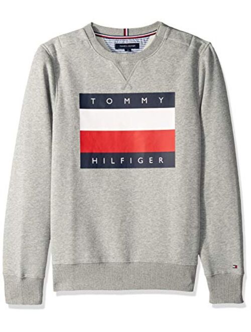 Tommy Hilfiger Men's Adaptive Sweatshirt with Magnetic Buttons at Shoulders