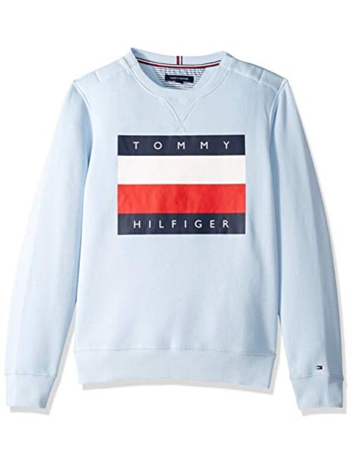 Tommy Hilfiger Men's Adaptive Sweatshirt with Magnetic Buttons at Shoulders