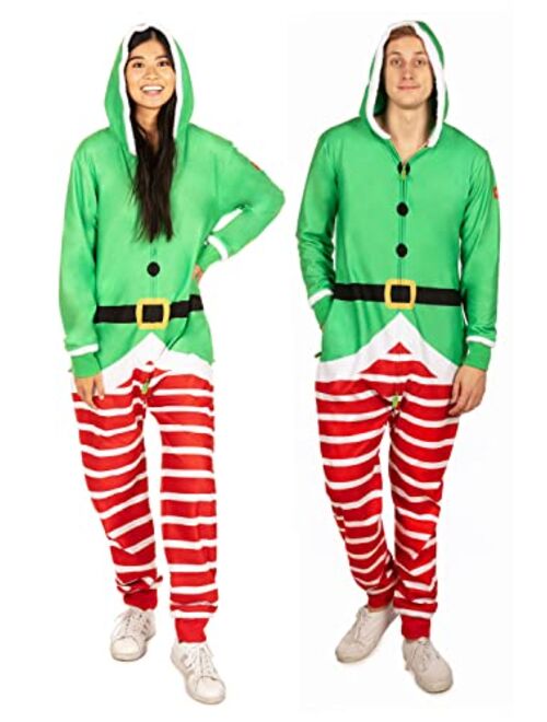 Tipsy Elves Christmas Onesies for Adults - Comfy Men’s and Women’s Matching Holiday Jumpsuits with Convenient Pockets