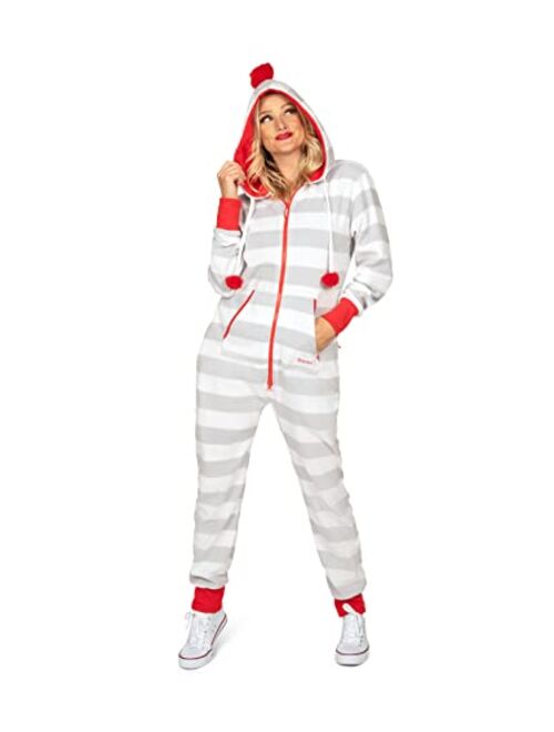 Tipsy Elves Christmas Onesies for Adults - Comfy Men’s and Women’s Matching Holiday Jumpsuits with Convenient Pockets