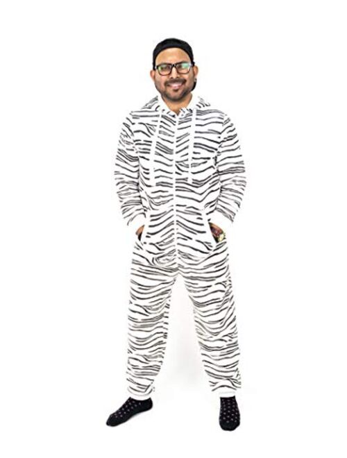 NOROZE Mens Hoodie Jumpsuit Onesie One Piece Pajamas