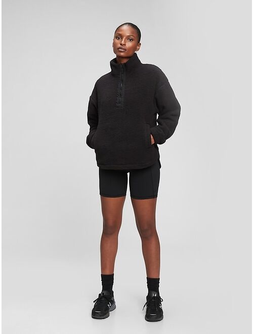 GAP Half-Zip Recycled Sherpa Sweatshirt