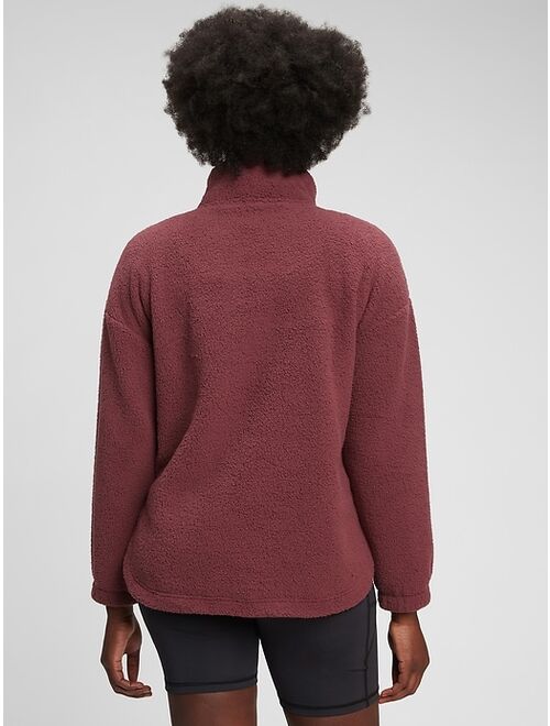 GAP Half-Zip Recycled Sherpa Sweatshirt