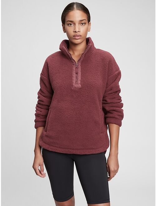 GAP Half-Zip Recycled Sherpa Sweatshirt