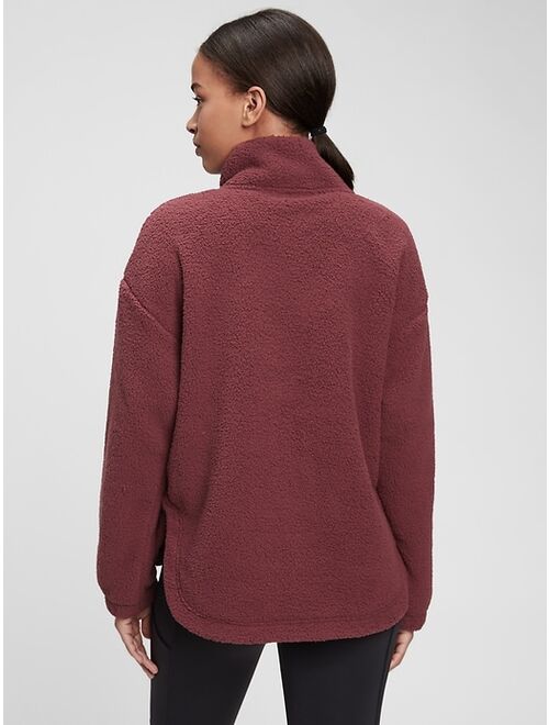 GAP Half-Zip Recycled Sherpa Sweatshirt