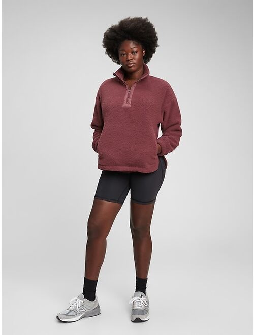 GAP Half-Zip Recycled Sherpa Sweatshirt