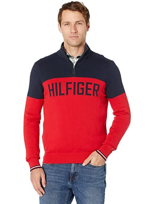 Tommy Hilfiger 1/4 Zip Mock Neck Sweatshirt