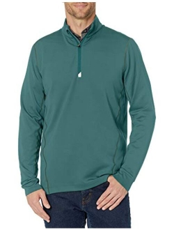 Men's Drytec 50  UPF Double Knit Traverse Stripe Half Zip Pullover