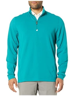 Men's Drytec 50  UPF Double Knit Traverse Stripe Half Zip Pullover