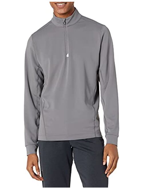 Cutter & Buck Men's Drytec 50+ UPF Double Knit Traverse Stripe Half Zip Pullover