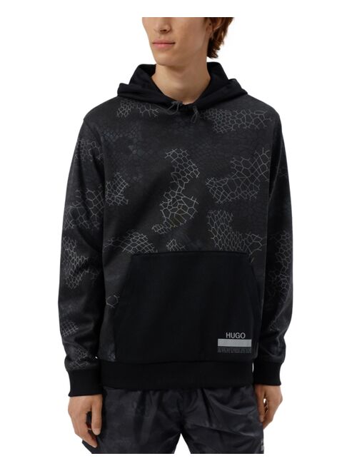 Hugo Boss Men's Dackwoods Relaxed-Fit Snakeskin-Print Hoodie