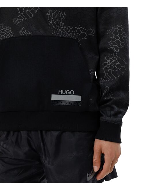 Hugo Boss Men's Dackwoods Relaxed-Fit Snakeskin-Print Hoodie