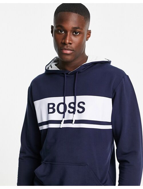 Hugo Boss BOSS Bodywear logo hoodie in navy