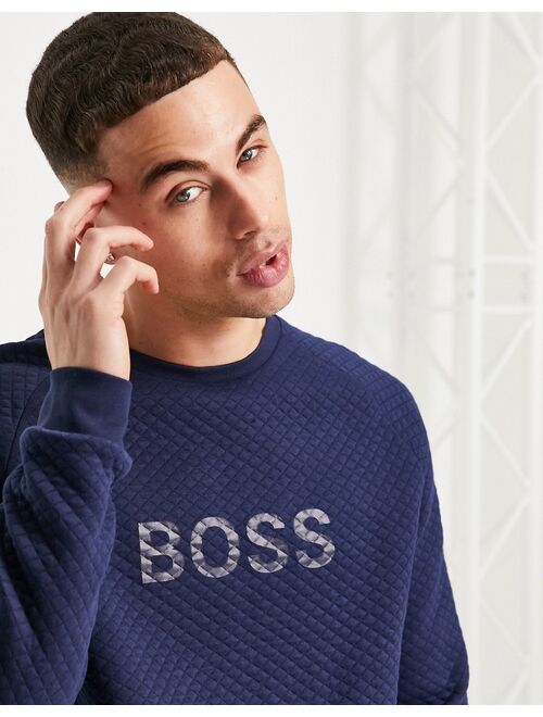 Hugo Boss BOSS bodywear logo sweatshirt in navy