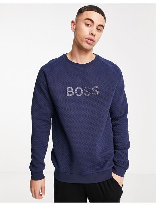 Hugo Boss BOSS bodywear logo sweatshirt in navy