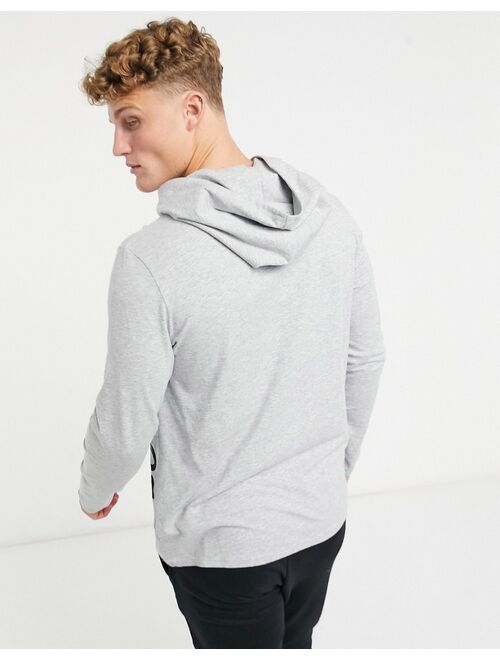 Hugo Boss Bodywear logo hoodie in gray