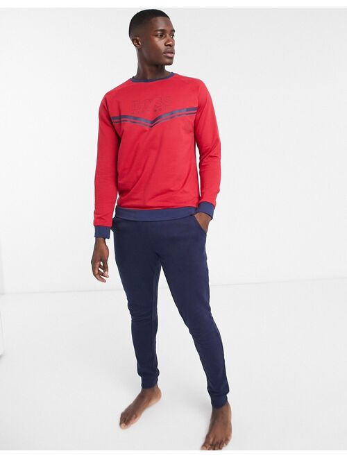 Hugo Boss Bodywear logo sweatshirt in red