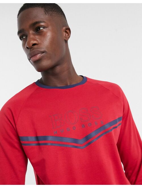 Hugo Boss Bodywear logo sweatshirt in red