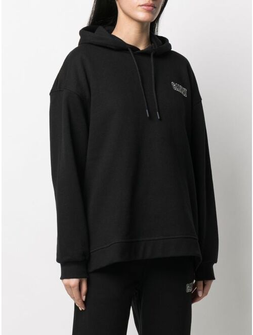 GANNI logo-embroidered oversize hoodie