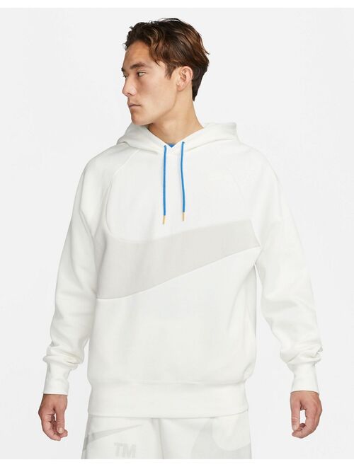 Nike Swoosh Pack hoodie in off white