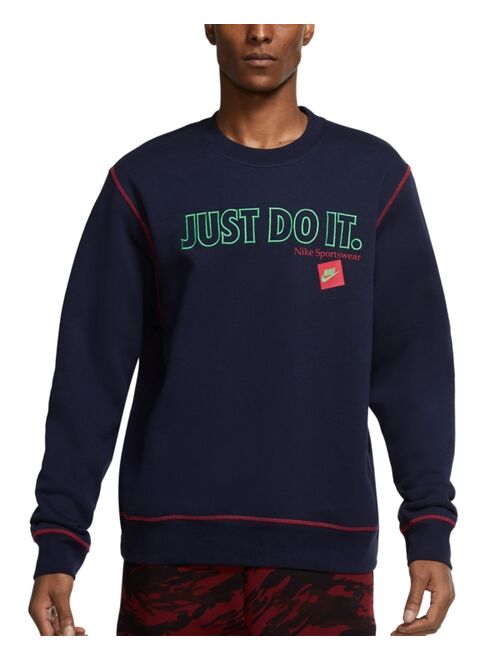 Nike Men's Just Do It Crewneck Fleece Sweatshirt