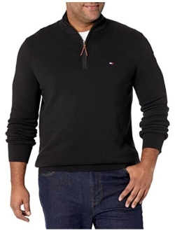 Men's Big and Tall 1/4 Zip Pullover Sweater