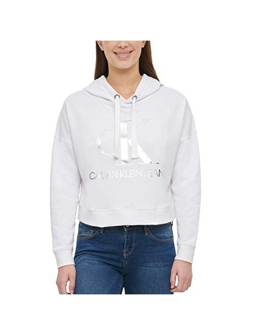 Calvin Klein Jeans Womens Monogram Logo Tie Dye Block Hoodie