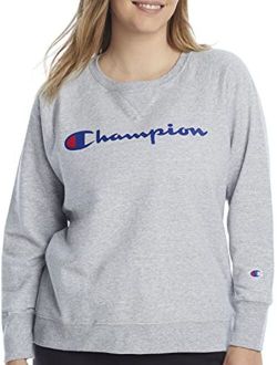 champion women's powerblend fleece boyfriend crewneck sweatshirt