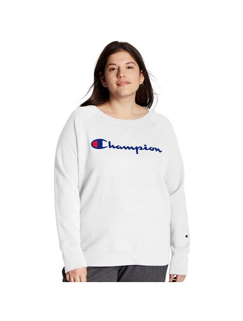 Champion Women's Plus-Size Powerblend Boyfriend Crew Sweater