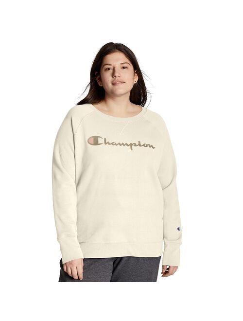 Champion Women's Plus-Size Powerblend Boyfriend Crew Sweater