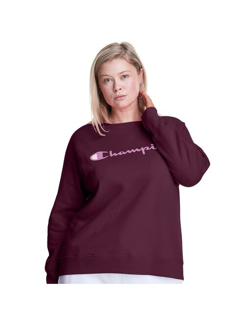 Champion Women's Plus-Size Powerblend Boyfriend Crew Sweater