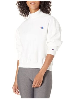 Women's Reverse Weave Mock Neck Crop