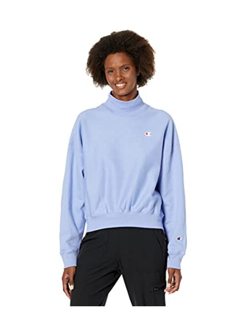 Champion Women's Reverse Weave Mock Neck Crop