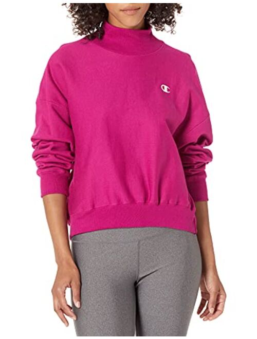 Champion Women's Reverse Weave Mock Neck Crop