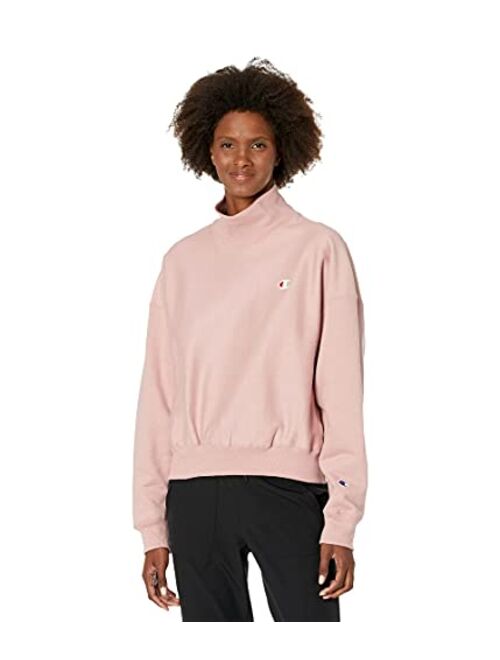 Champion Women's Reverse Weave Mock Neck Crop