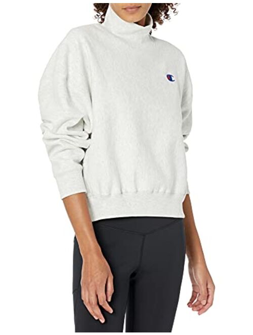 Champion Women's Reverse Weave Mock Neck Crop