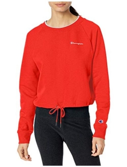 Women's Campus Cropped Fleece Sweatshirt, Left Chest Script