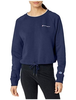 Women's Campus Cropped Fleece Sweatshirt, Left Chest Script