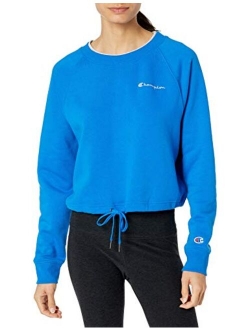 Women's Campus Cropped Fleece Sweatshirt, Left Chest Script