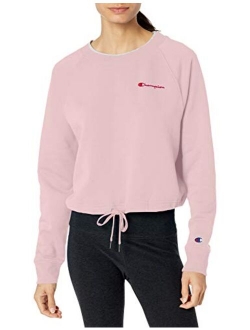 Women's Campus Cropped Fleece Sweatshirt, Left Chest Script