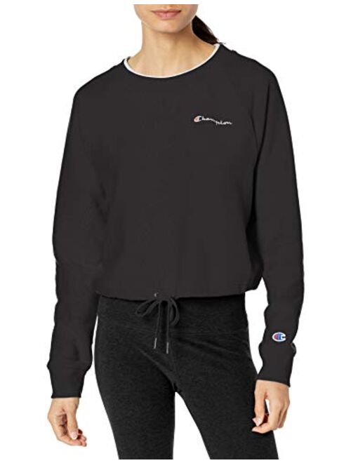 Champion Women's Campus Cropped Fleece Sweatshirt, Left Chest Script