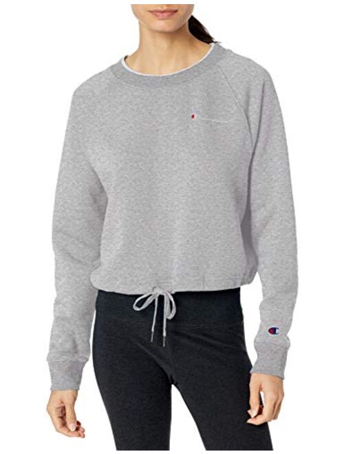 Champion Women's Campus Cropped Fleece Sweatshirt, Left Chest Script