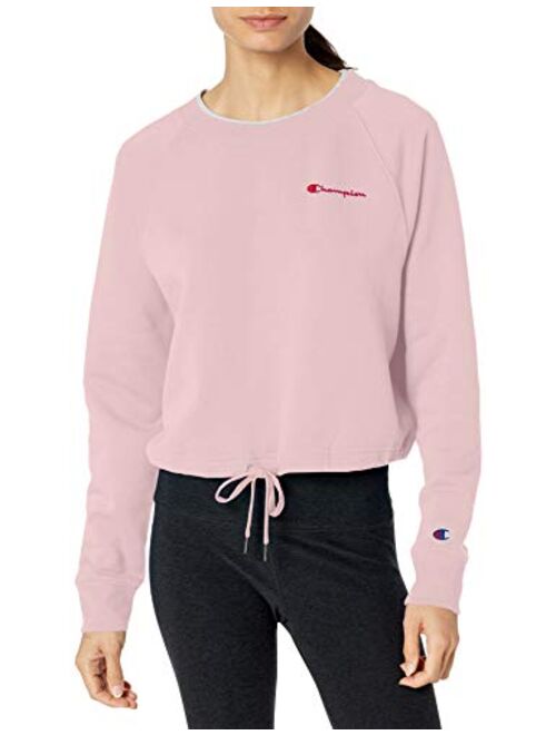 Champion Women's Campus Cropped Fleece Sweatshirt, Left Chest Script