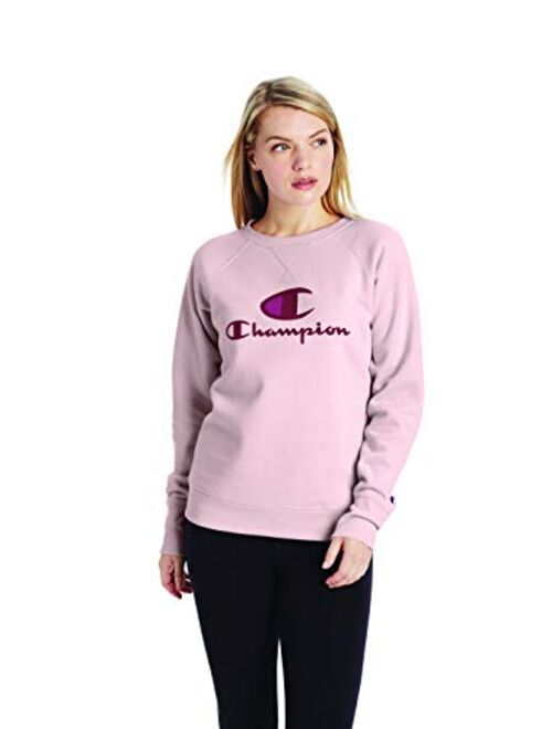 Champion Women's Powerblend Crew, Double Logo